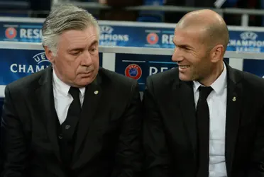 Ancelotti y Zidane como primer y segundo entrenador del Real Madrid, respectivamente. Imagen: Goal