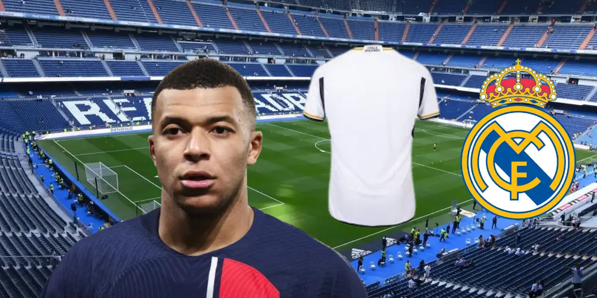 Así será la camiseta que lucirá Mbappe con el Real Madrid.