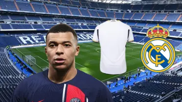 Así será la camiseta que lucirá Mbappe con el Real Madrid.