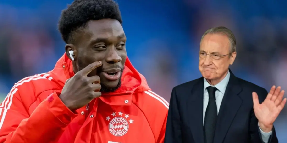 Alphonse Davies y Florentino Pérez Foto: Fichajes y Marca