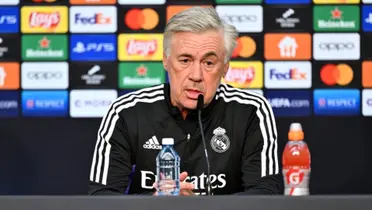 Ancelotti comparece en rueda de prensa. Imagen: Marca