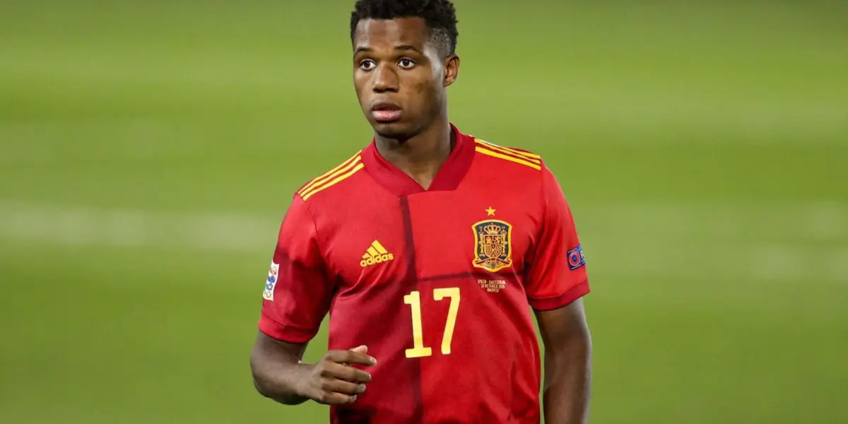 Ansu Fati despertó las risas de los presentes en la semi de España con Italia por esta acción