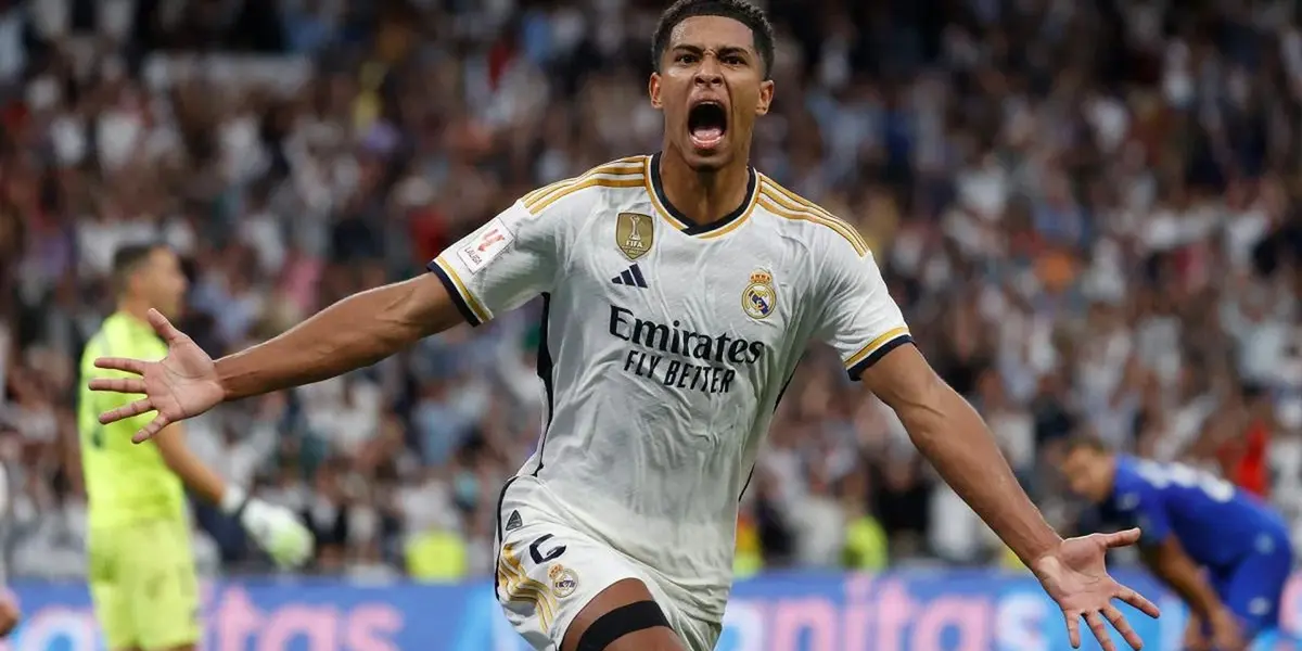 Bellingham celebra uno de los goles.