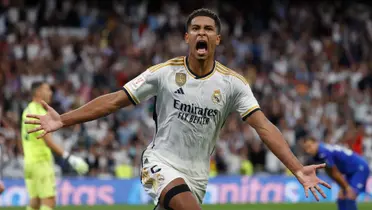 Bellingham celebra uno de los goles.