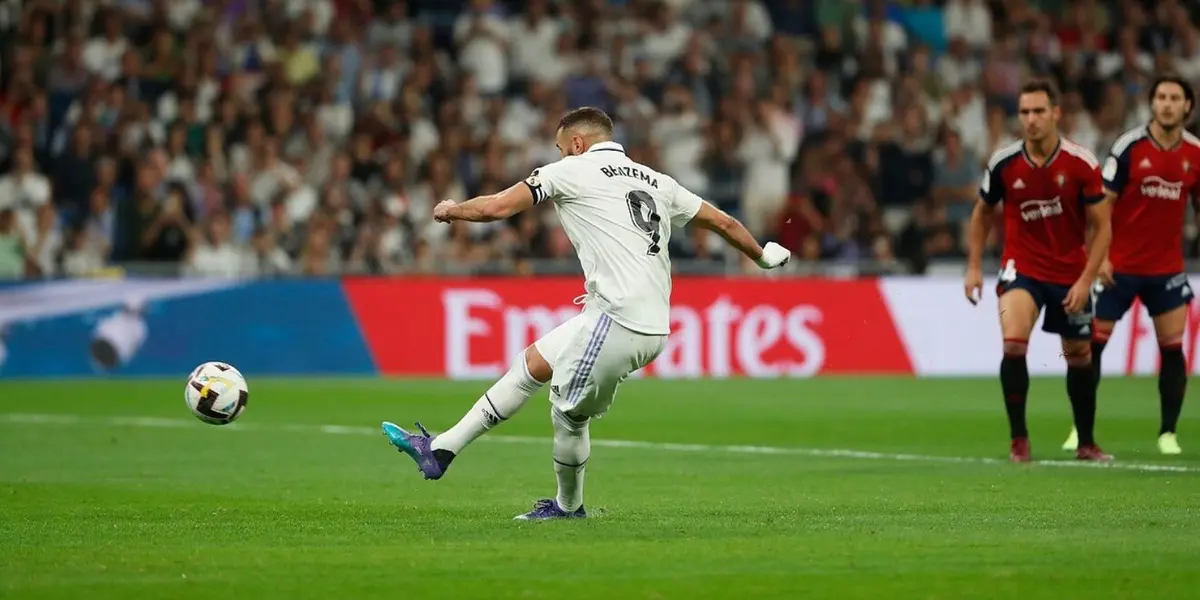 Benzema estrelló su ejecución con el travesaño