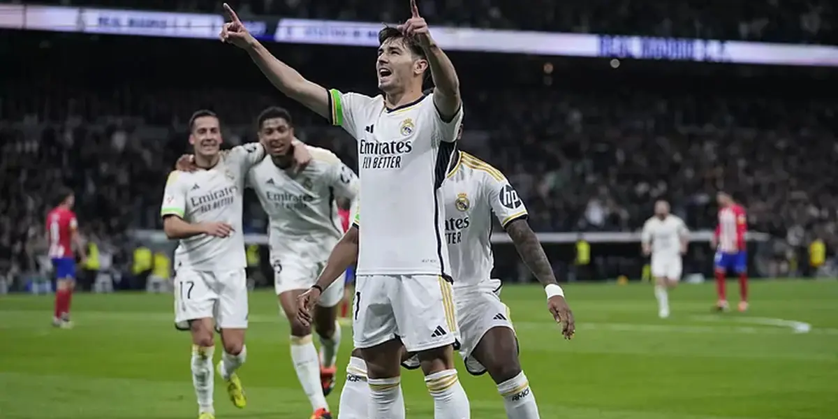 Brahim celebra el primer gol del derbi. Imagen: Marca