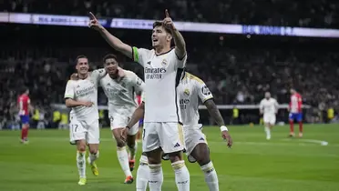 Brahim celebra el primer gol del derbi. Imagen: Marca