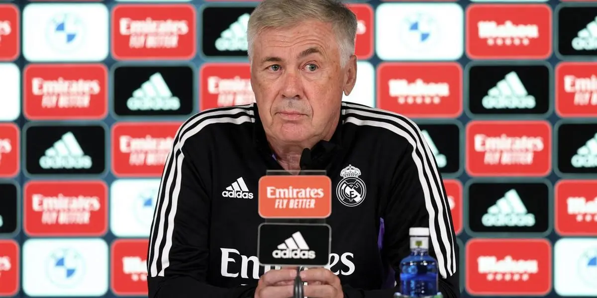 Carlo Ancelotti comparece en rueda de prensa. Imagen: Sport.