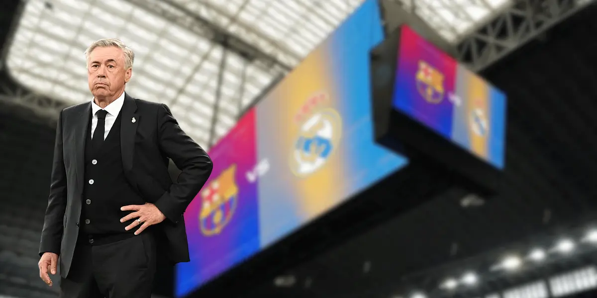 Carlo Ancelotti tuvo una mirada particular tras ser derrotado por FC Barcelona