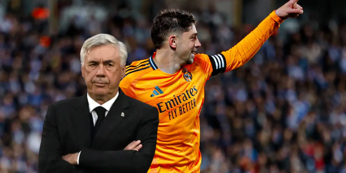 Carlo Ancelotti y Fede Valverde Foto: Marca y Real Madrid