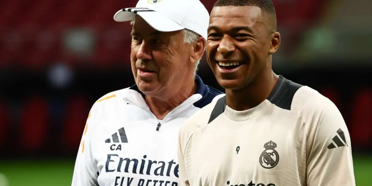 Carlo Ancelotti y Kylian Mbappé Foto: FootMob