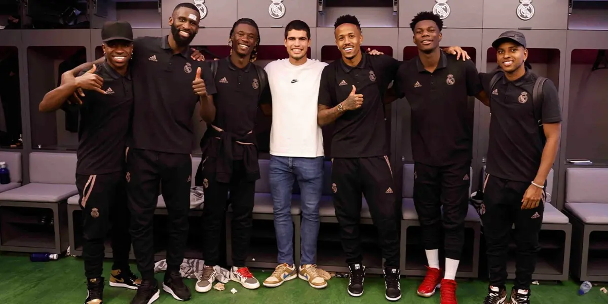 Carlos Alcaraz compartió un momento con los jugadores del Real Madrid en Alicante