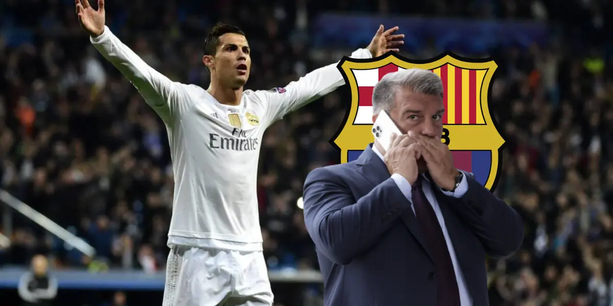 Cristiano Ronaldo y Joan Laporta Foto: Sport y Vanguardia