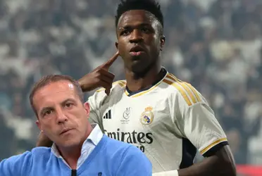 Cristóbal Soria ha tenido que presenciar una exhibición de Vini ante el Barcelona.