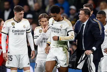 Durante un pasaje del primer tiempo Jude Bellingham quedó tenido en el césped por una lesión, sin embargo, logró recomponerse.