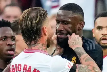 El central alemán no quiso pelearse con Sergio Ramos en medio del partido.