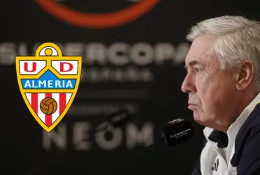 El Real Madrid de Ancelotti se enfrenta al Almería en Liga.