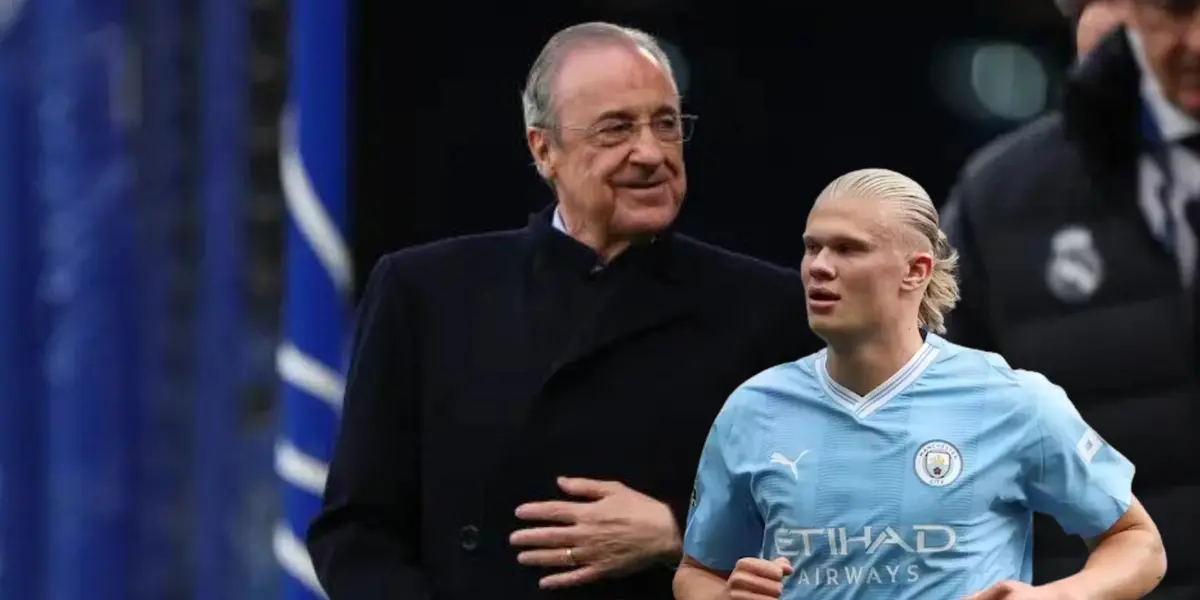 Florentino Pérez y Erling Haaland Foto: Marca y BBC