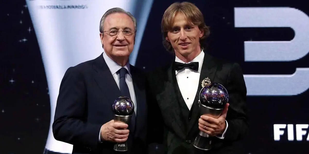 Florentino Pérez y Luka Modric Foto: El Español