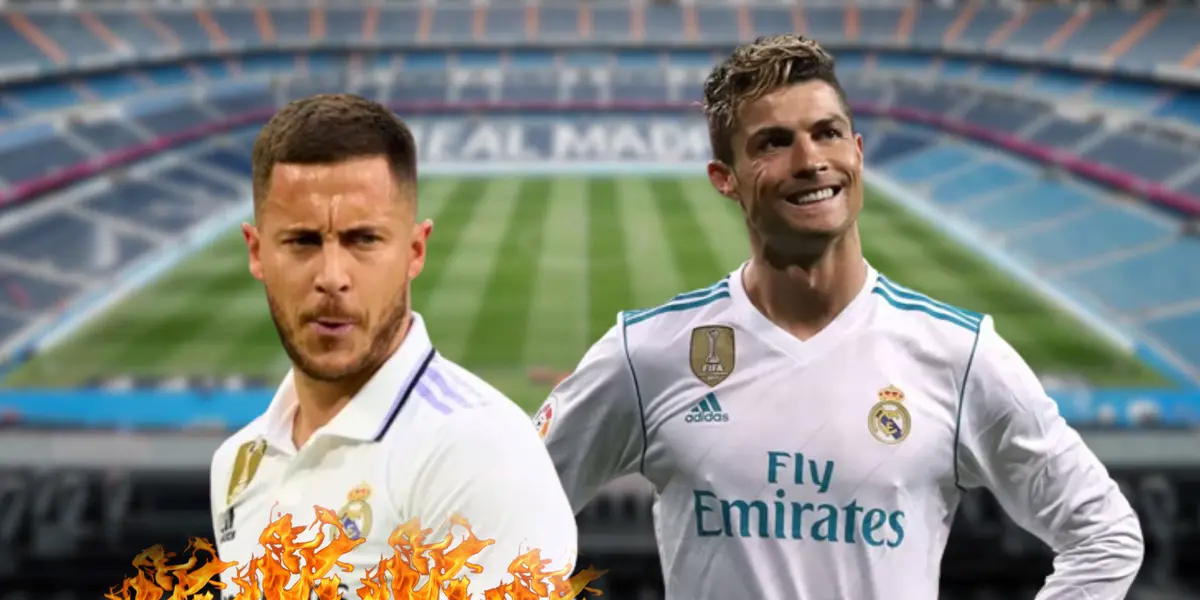 Hazard fue un fiasco en el Madrid, ahora ninguneó a Cristiano por esta razón