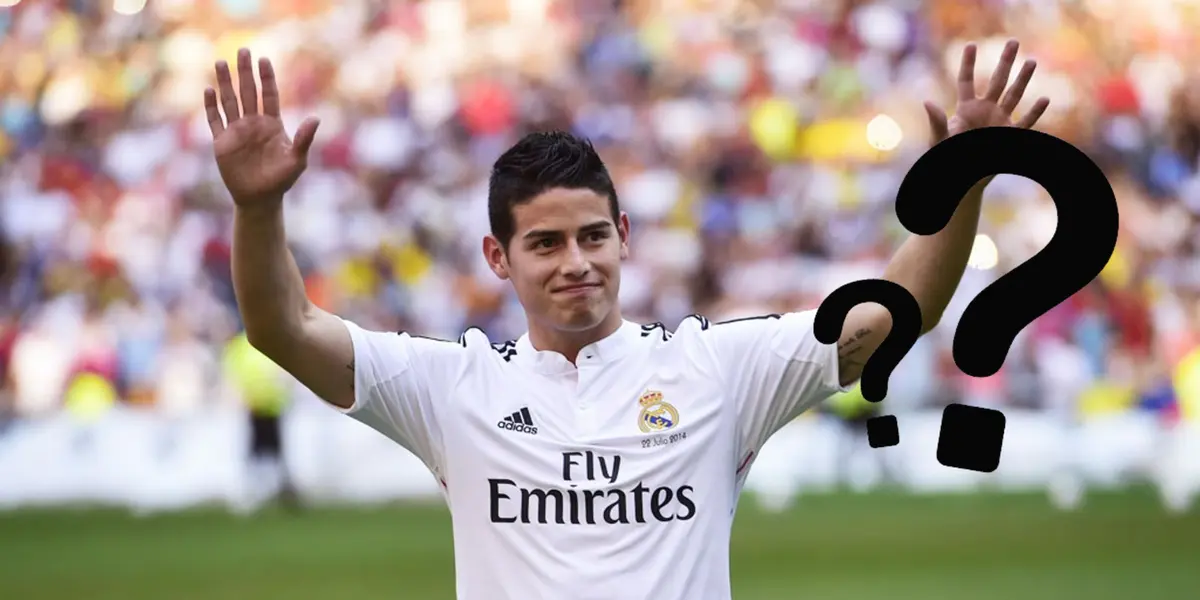 James Rodríguez, en su presentación con el Real Madrid.