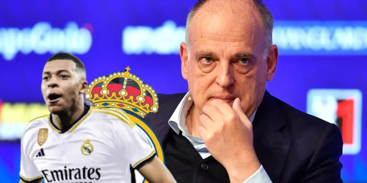 Javier Tebas da un porcentaje sobre la llegada de Mbappé al Real Madrid.