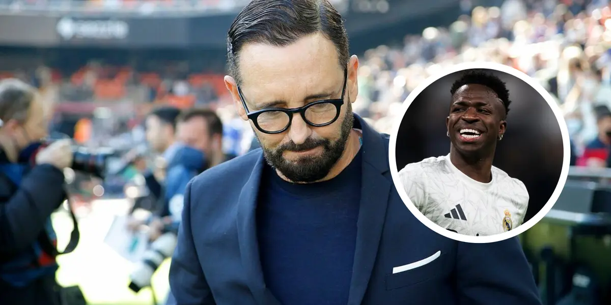 Jose Bordalás y Vinícius Junior Foto Unika y Marca