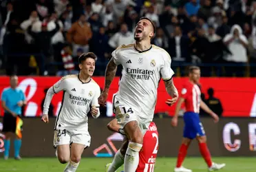 Joselu celebra el tanto en propia puerta de Stefan Savic. Imagen: Antena 3.