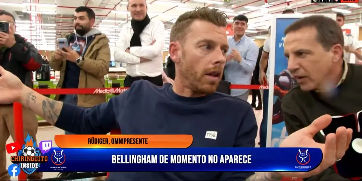 Jota Jordi y Cristóbal Soria reaccionan al 2-1 del Real Madrid. Imagen: El Chiringuito.