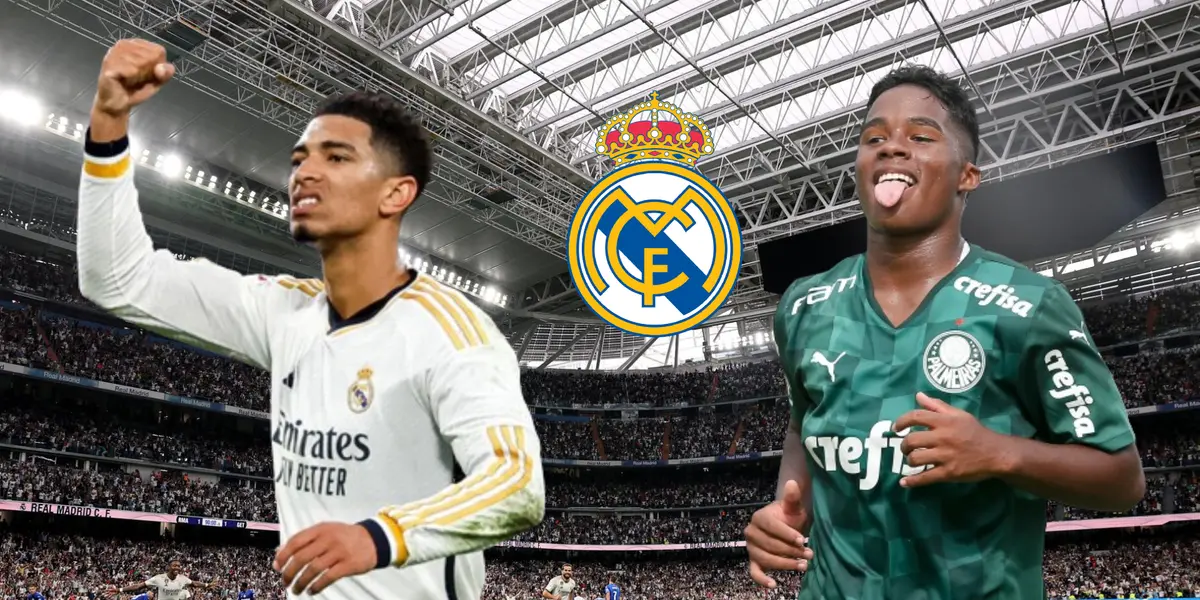 La celebración de Endrick imitando a Jude Bellingham.