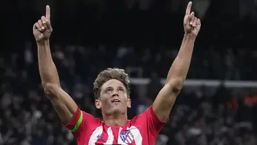 Llorente celebra el gol del Atlético. Imagen: Marca.