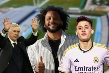 Marcelo y un emotivo detalle con Ancelotti y Arda Guller a horas de la Supercopa