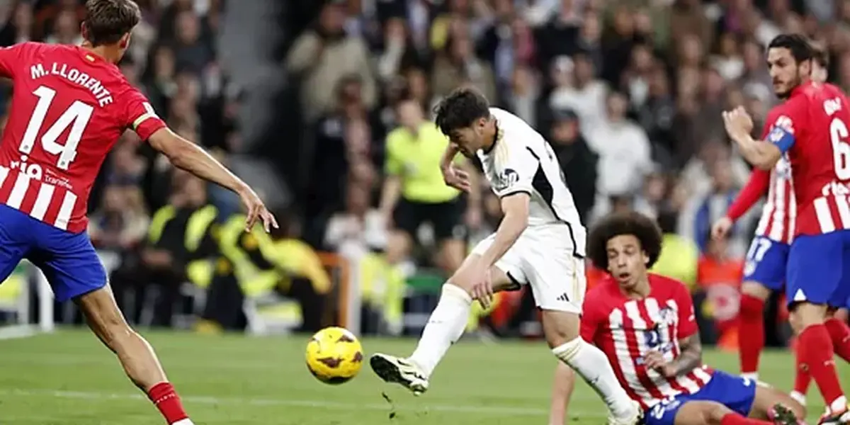 Momento en el que Brahim marca el primer gol. Imagen: Marca