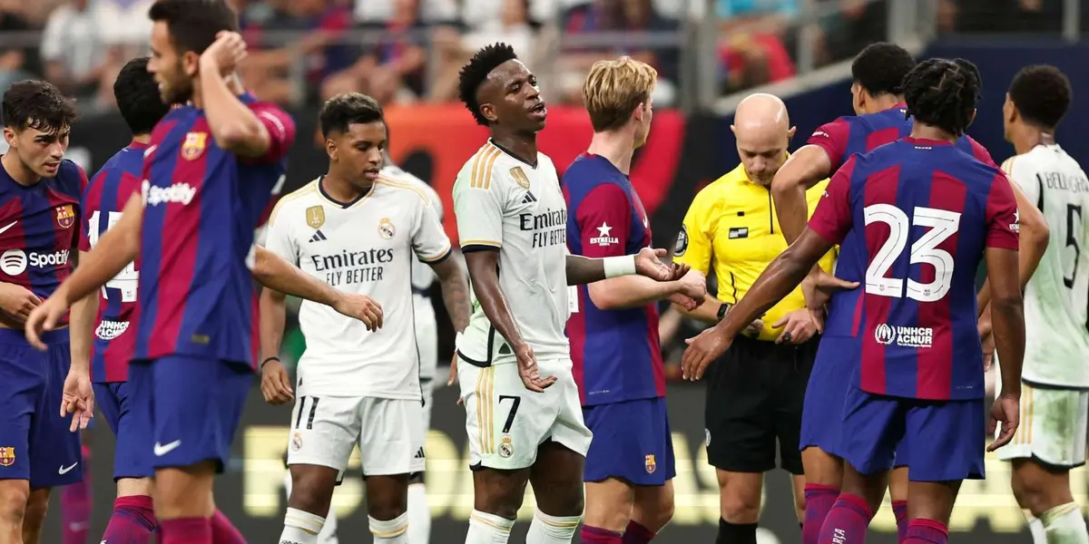 Real Madrid y FC Barcelona en el encuentro de verano disputado en Estados Unidos. Imagen: Marca