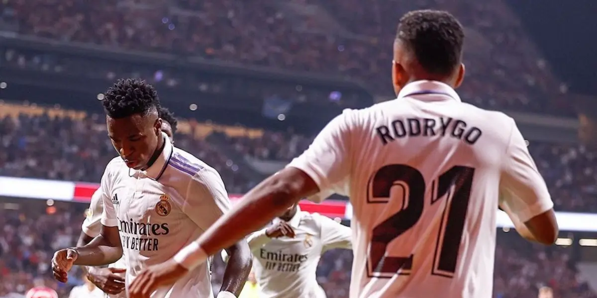 Rodrygo estrenó el marcador del derbi luego de una gran asistencia de Tchouaméni