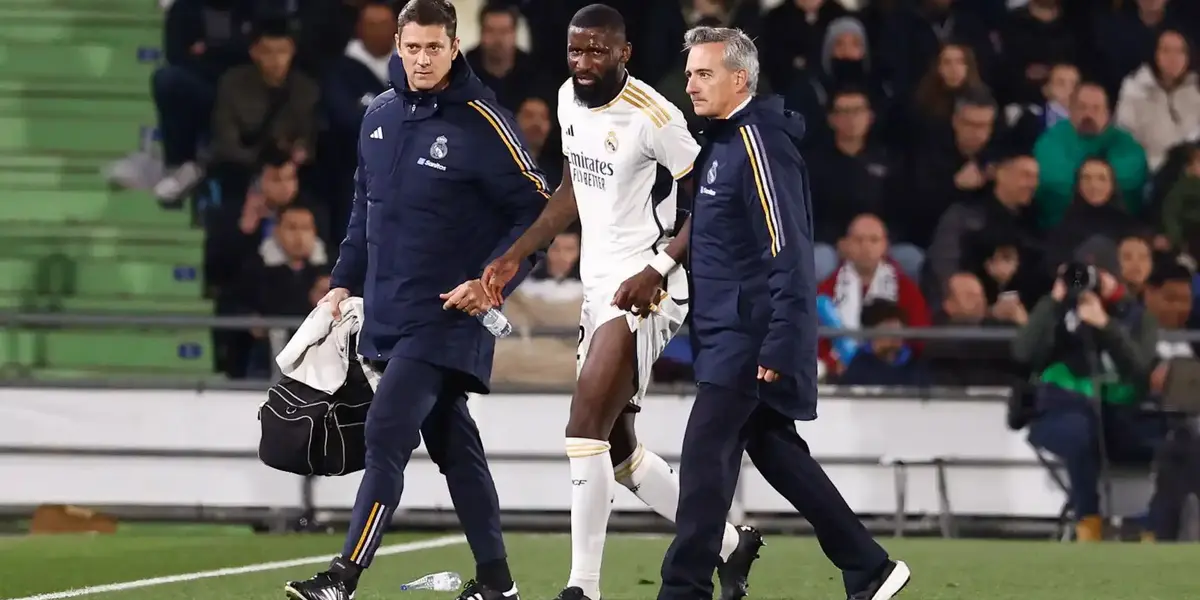 Rudiger se retira lesionado del encuentro contra el Getafe. Imagen: El Español.