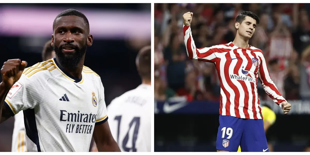 Rudiger y Morata tuvieron un pique en el partido de Ayer. Imagen: La Razón y Estadio Deportivo.