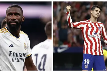 Rudiger y Morata tuvieron un pique en el partido de Ayer. Imagen: La Razón y Estadio Deportivo.