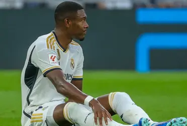 Solo toca rezar, el zaguero austriaco David Alaba piso mal y se retiró asistido del campo de juego.