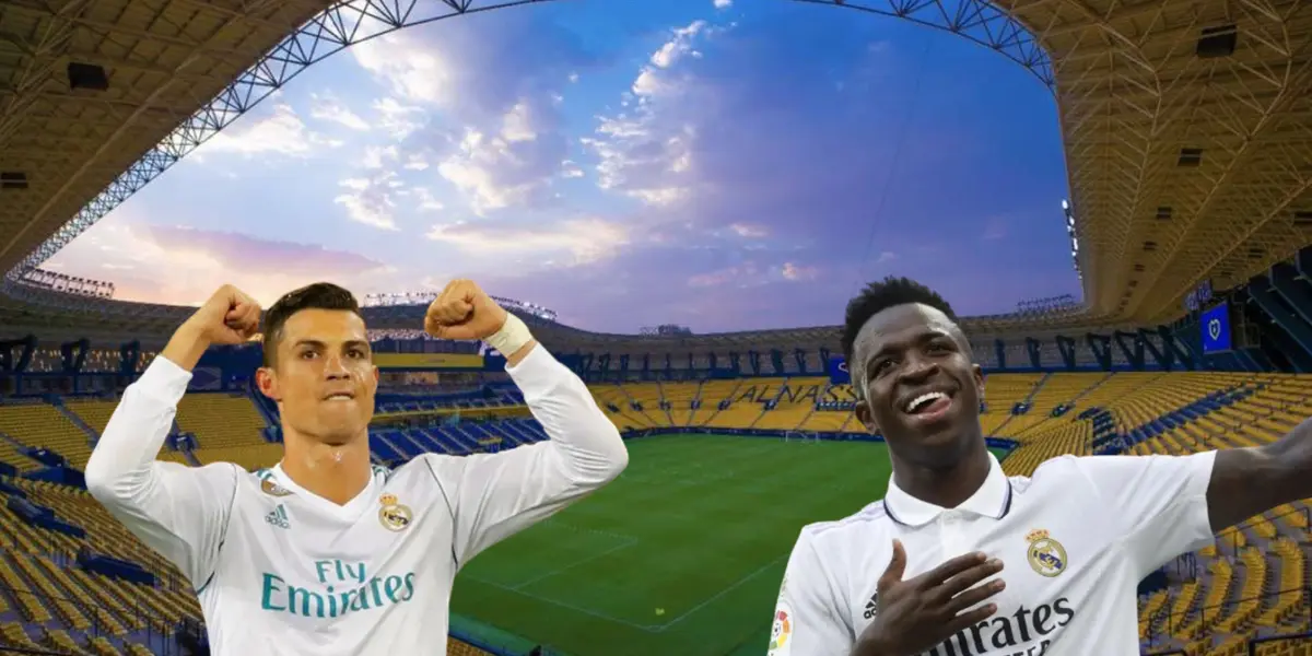 Vinícius celebra el primer gol como Cristiano.