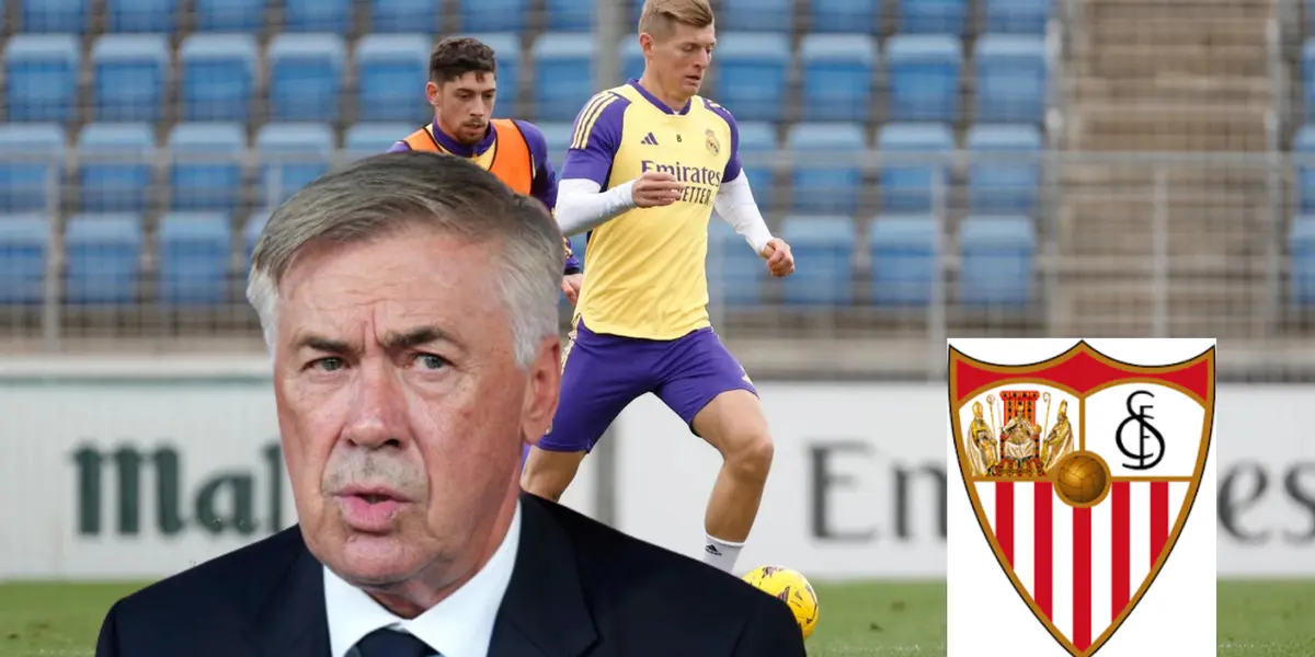 Ancelotti deberá de meditar su once vs Sevilla ante las numerosas bajas. 